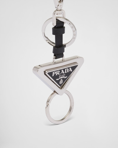 Prada Dividable leather and metal keychain outlook