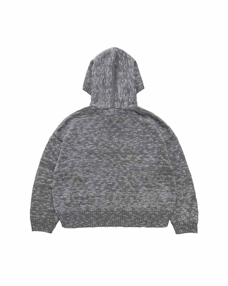 AMPLUS HOODIE KNIT W (SI/L) GREY - 2