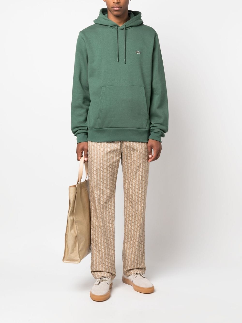 embroidered fleece hoodie - 4