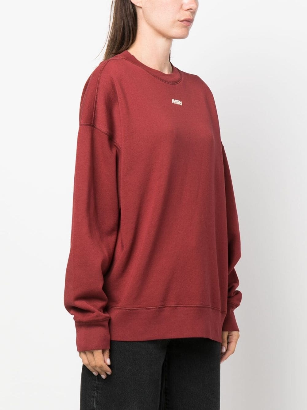 logo-embroidered cotton sweatshirt - 3