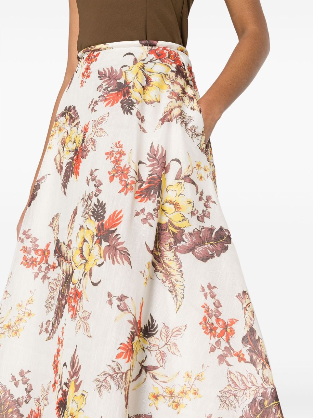 Matchmaker floral-print A-line skirt - 5