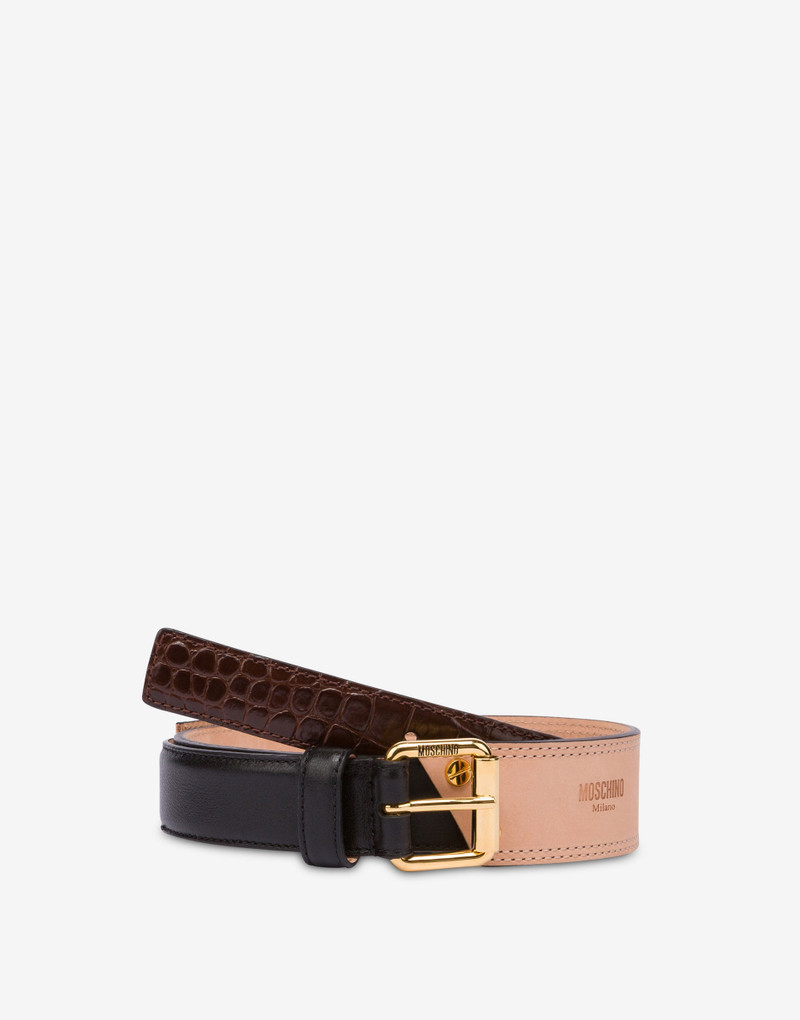 Moschino CALF PATCHWORK BELT outlook