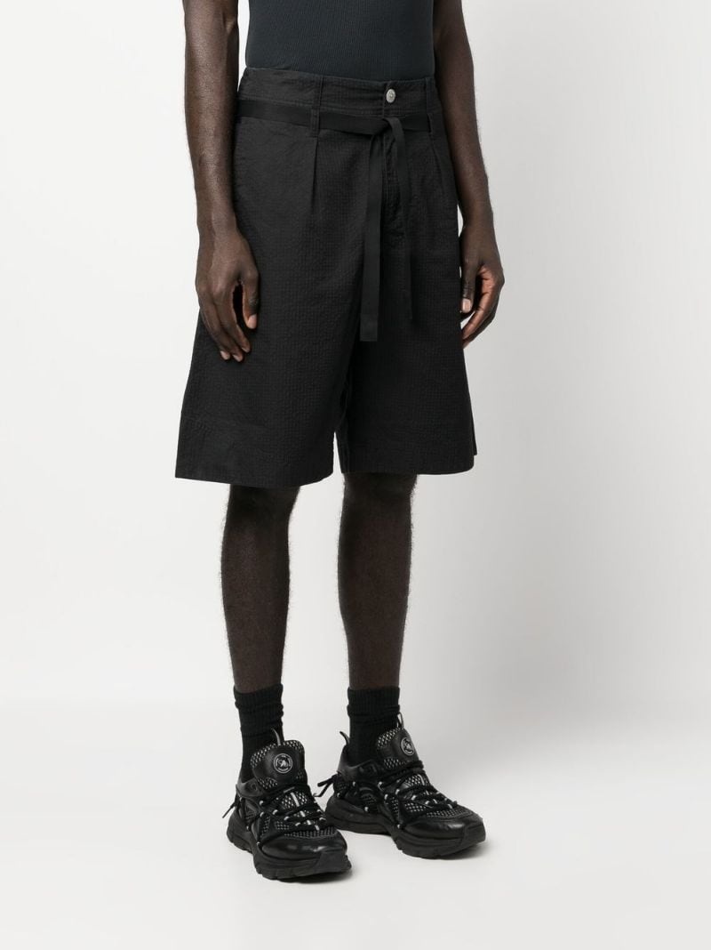 Compass-patch chino shorts - 4