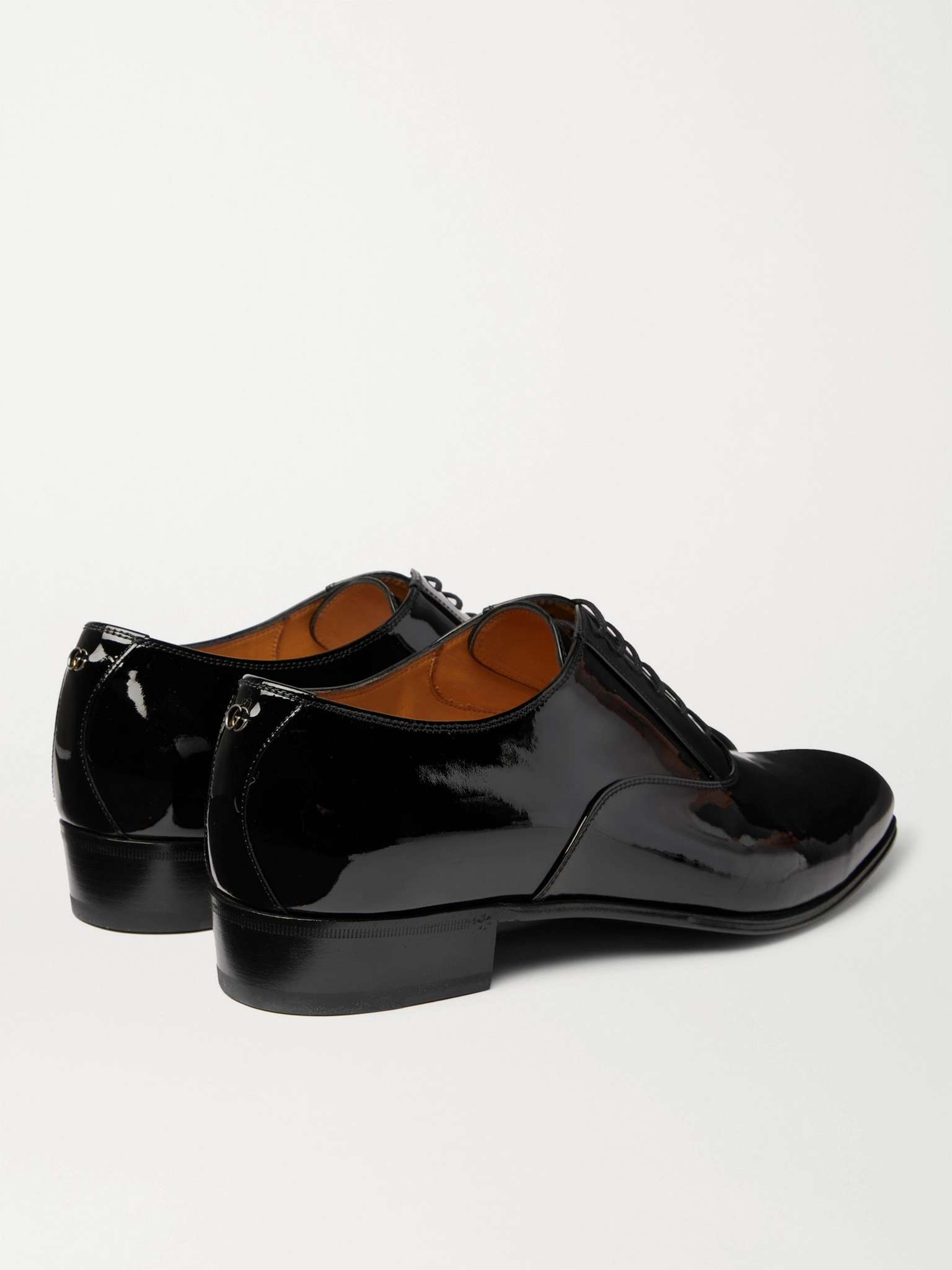 Logo-Embellished Patent-Leather Oxford Shoes - 5