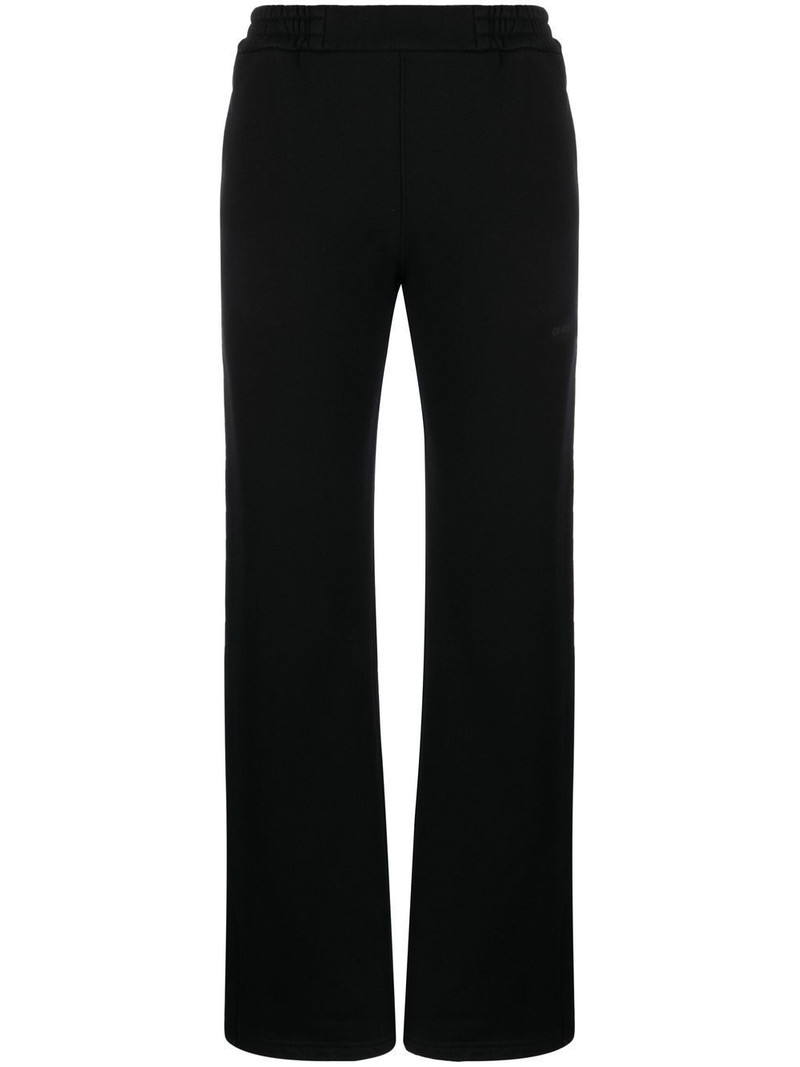 Diag-print cotton track pants 1