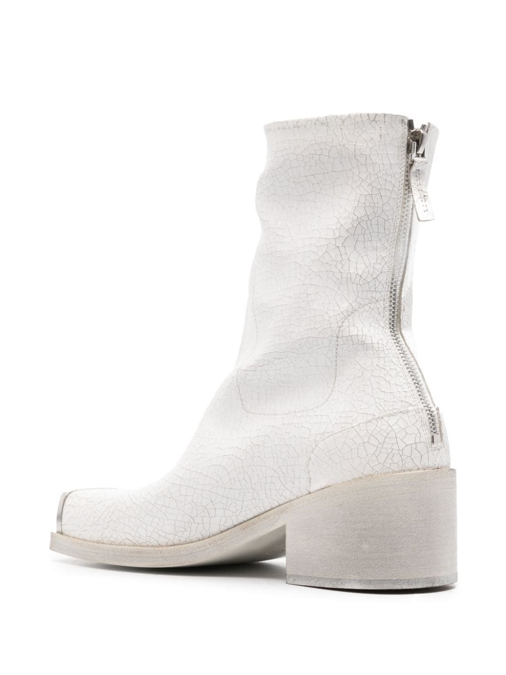 metal-toecap crinkled boots - 3