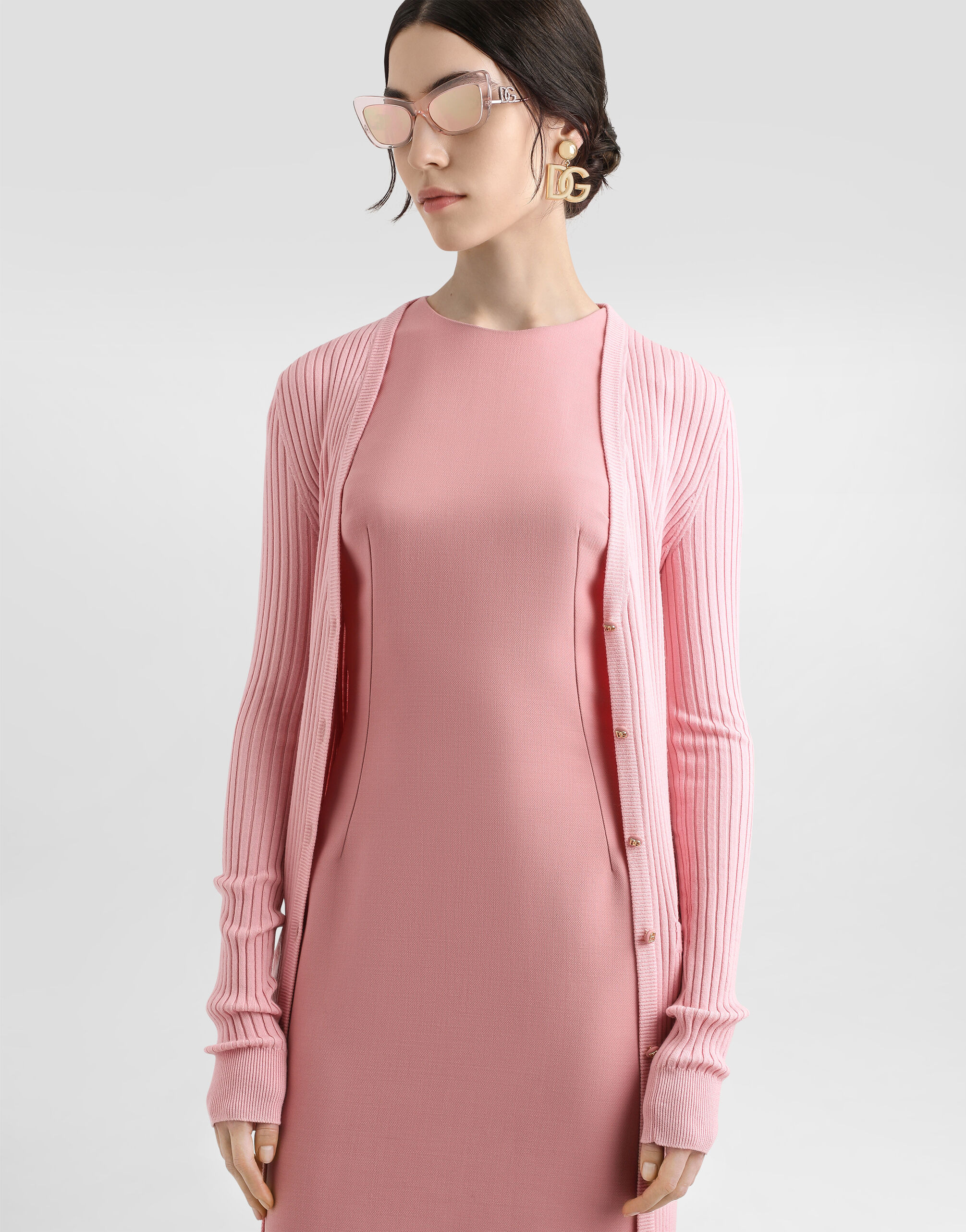 Long ribbed wool cardigan - 4