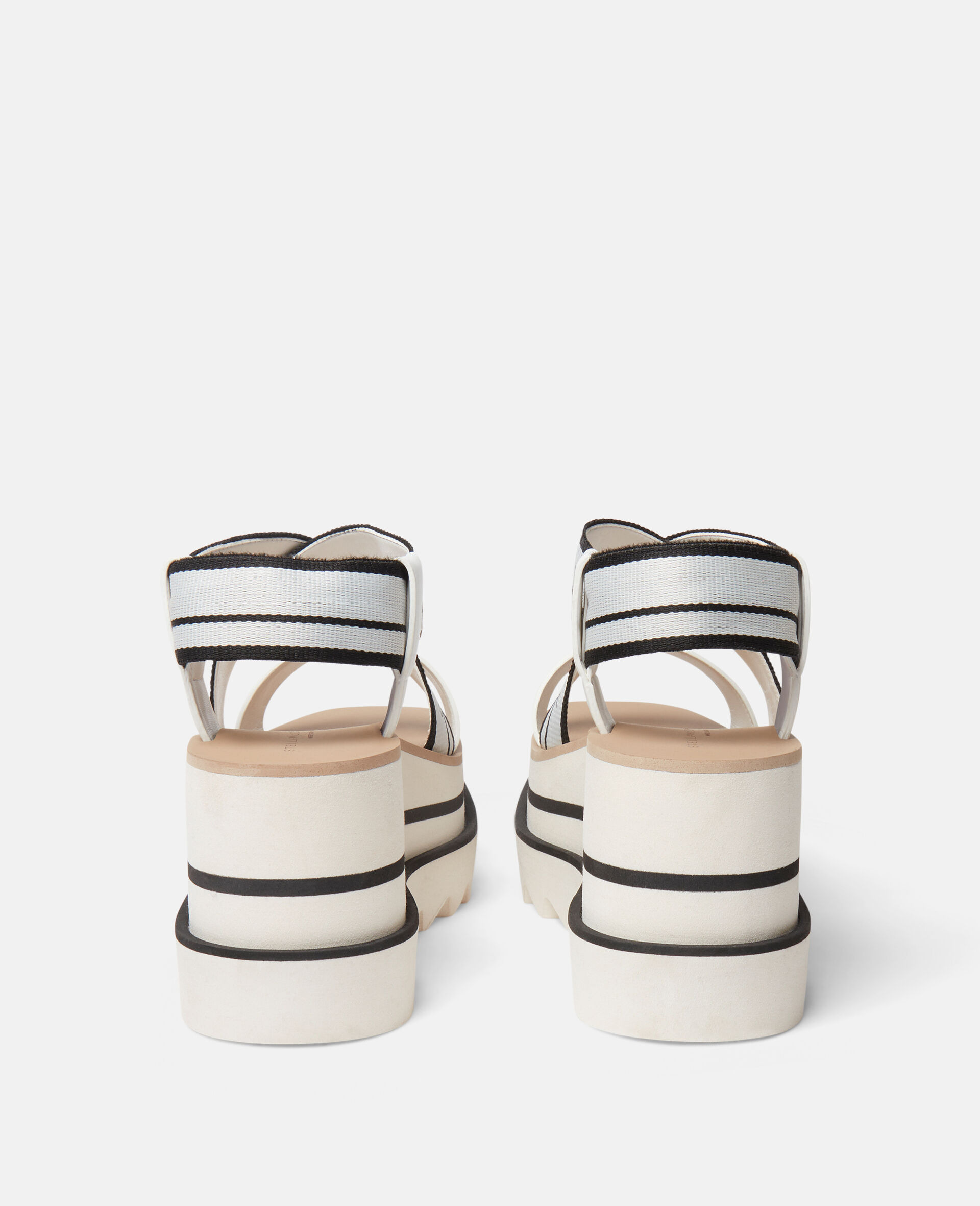 Sneak-Elyse Striped Platform Sandals - 4