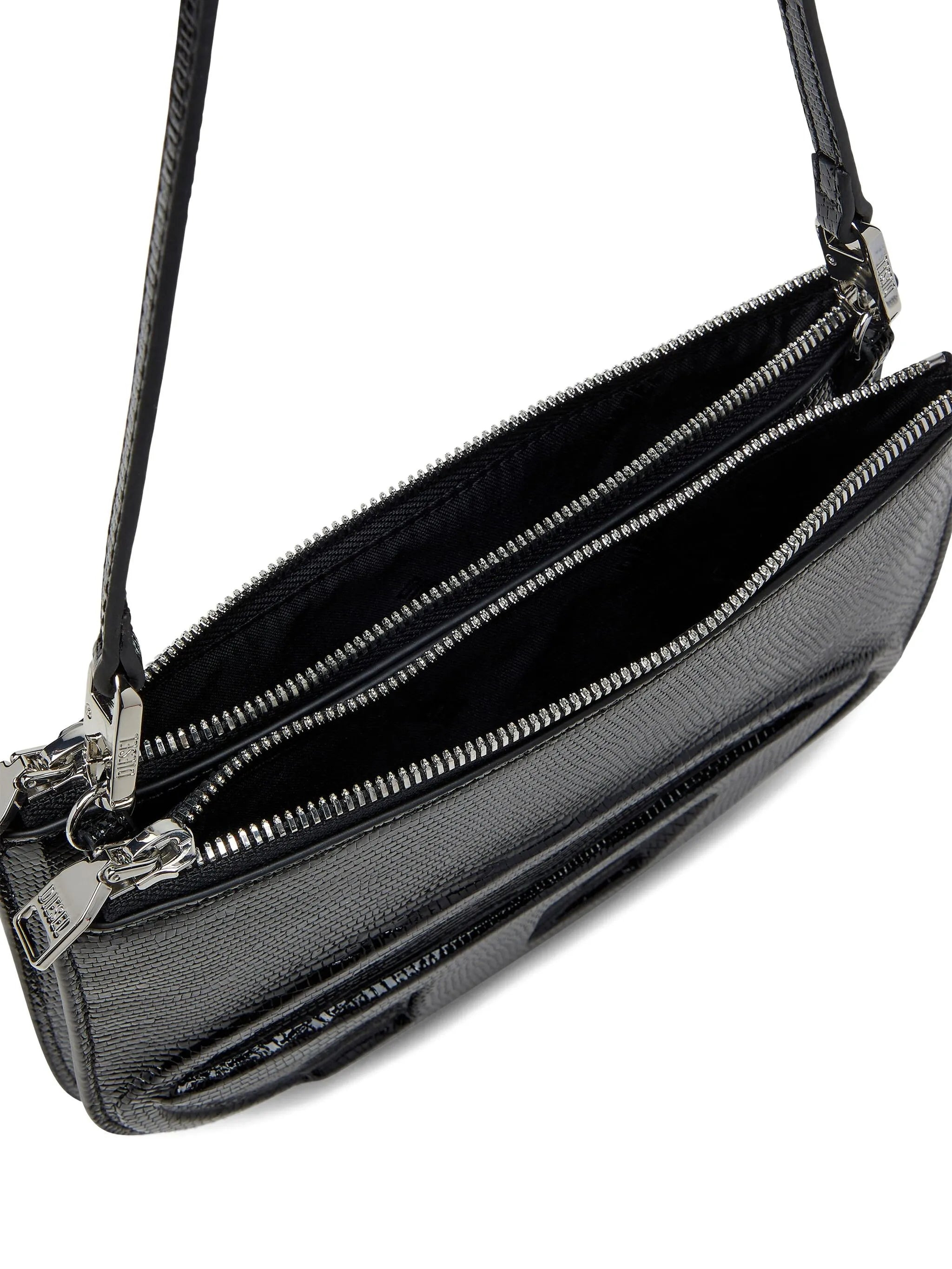 Diesel Twin-Double-pouch Embossed-leather Shoulder Bag - 5