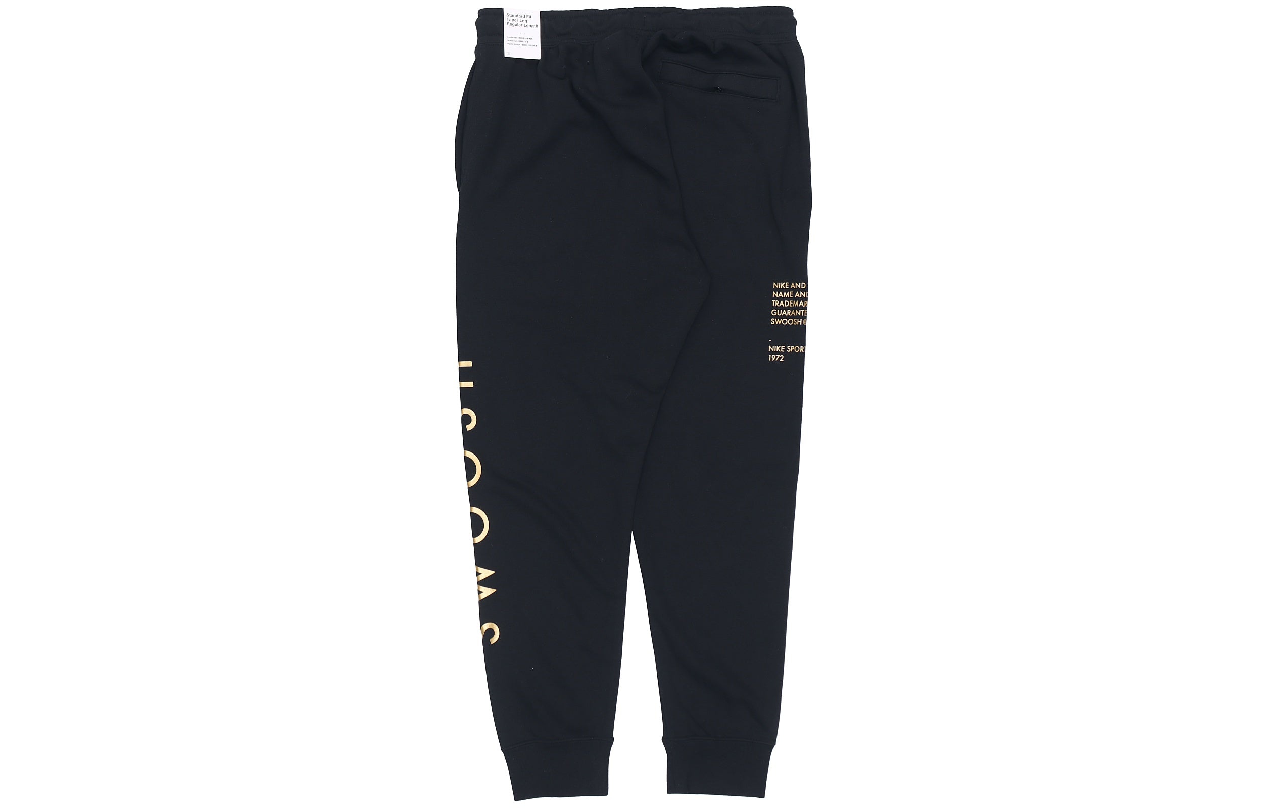 Men's Nike Fleece Knit Printing Casual Sports Pants/Trousers/Joggers Autumn Black DO2804-010 - 4