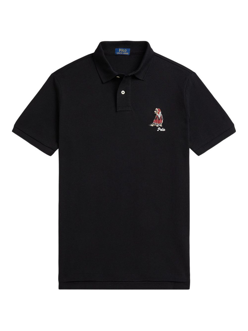 dog-embroidered polo shirt 1
