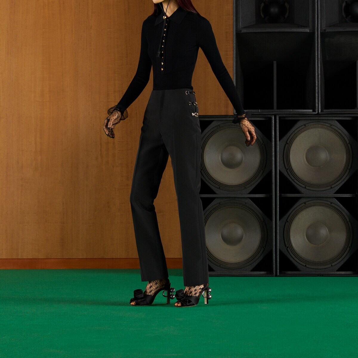 Silk pants with side straps - 6