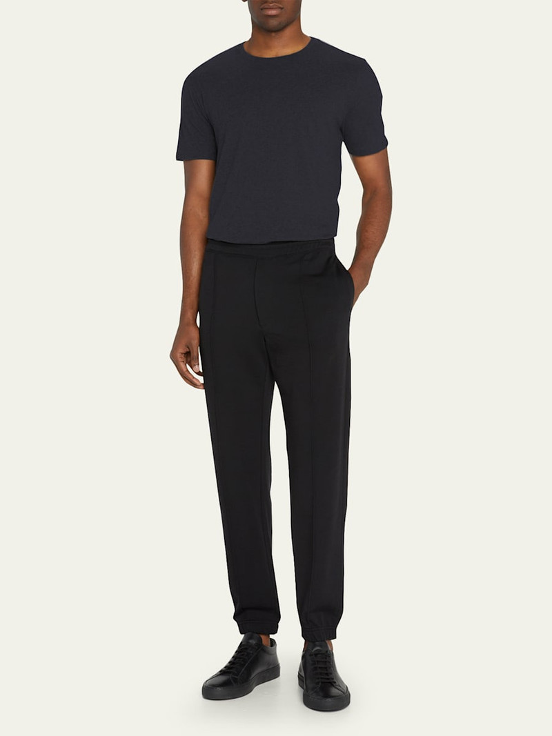 Vince Men's Short-Sleeve Pima Crewneck Jersey T-Shirt, Black outlook