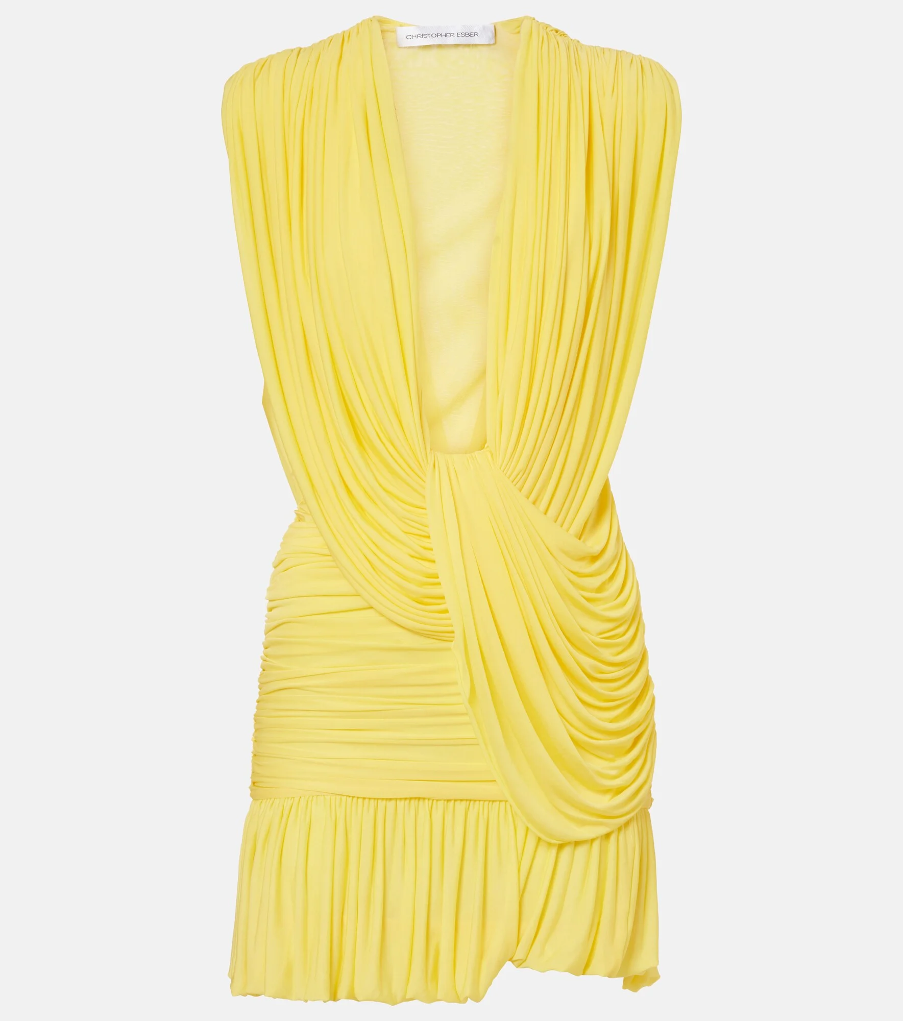 Draped jersey minidress - 1
