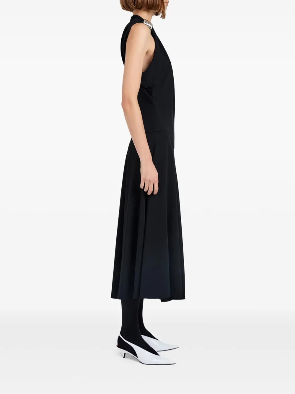 Rue Dress in Light Matte Double Crepe - 4