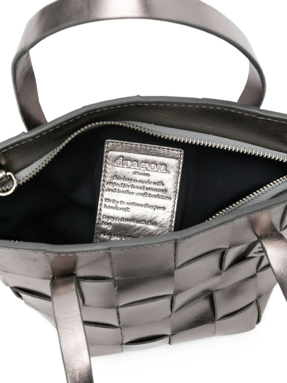 woven-leather tote bag - 5