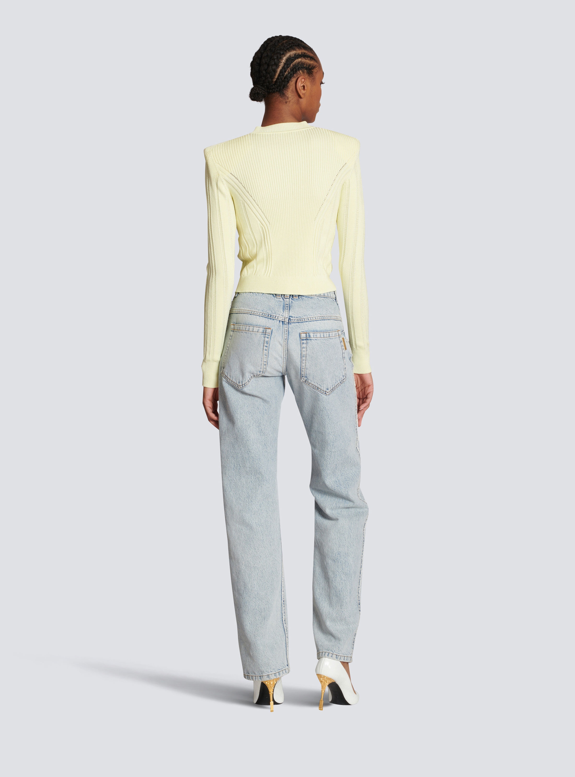 Knit cardigan with gold buttons - 4