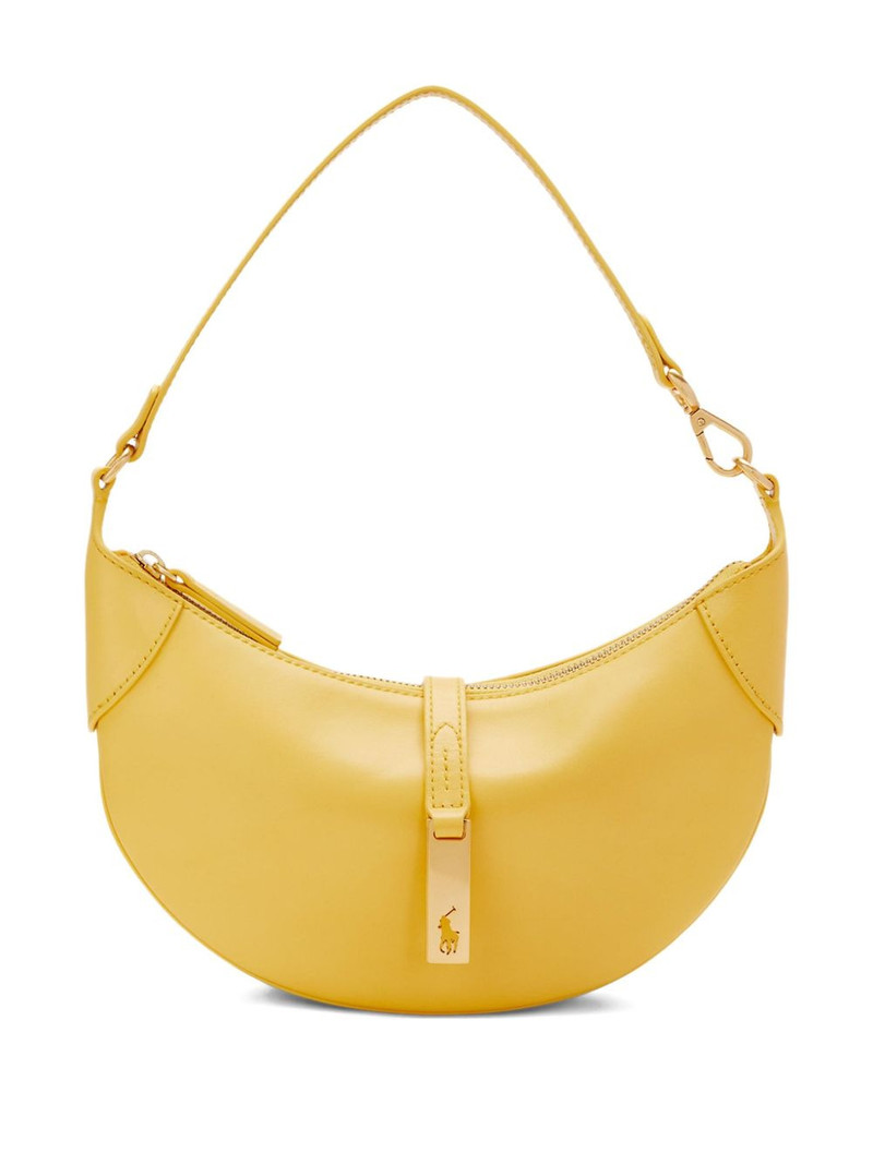 crescent-shape leather shoulder bag 1