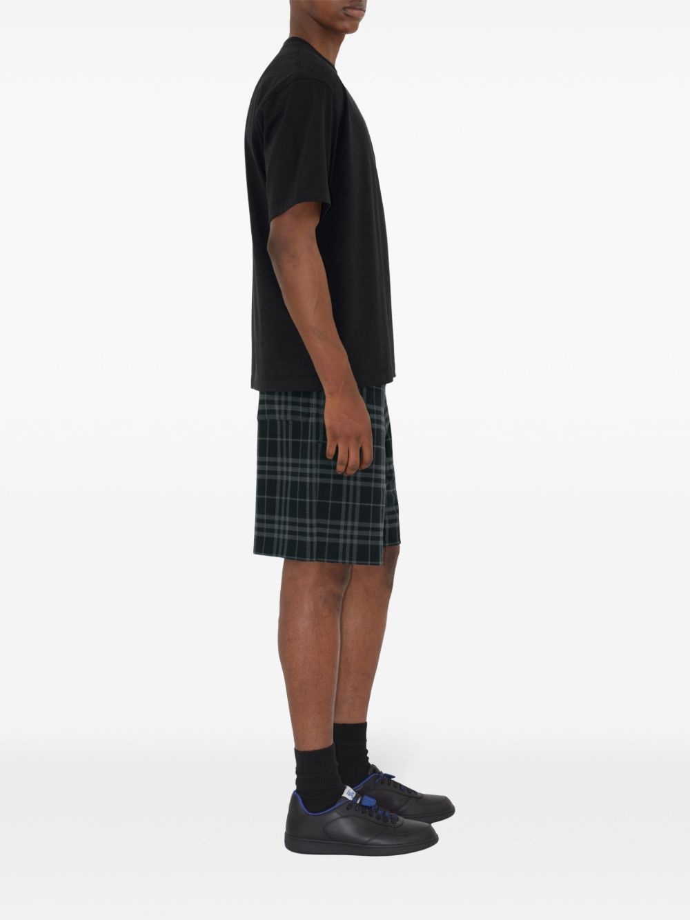check-print shorts - 3
