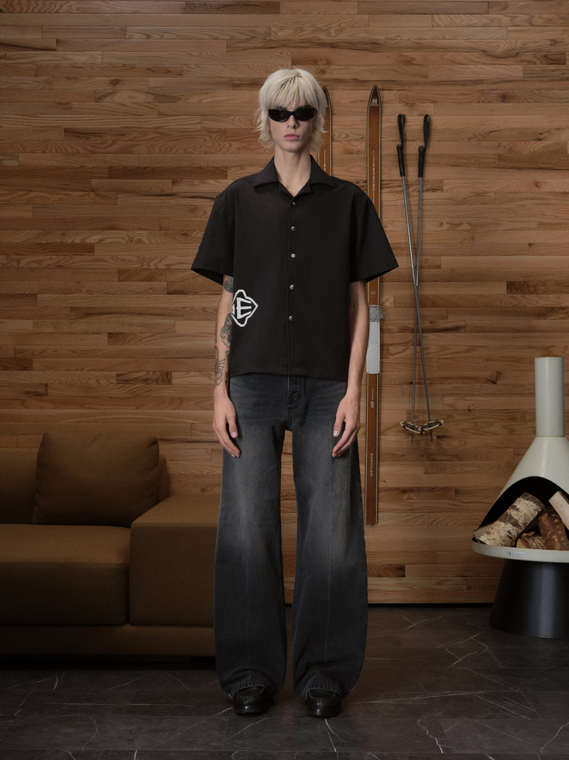 Rhude CROSS LOGO SNAP SHIRT outlook
