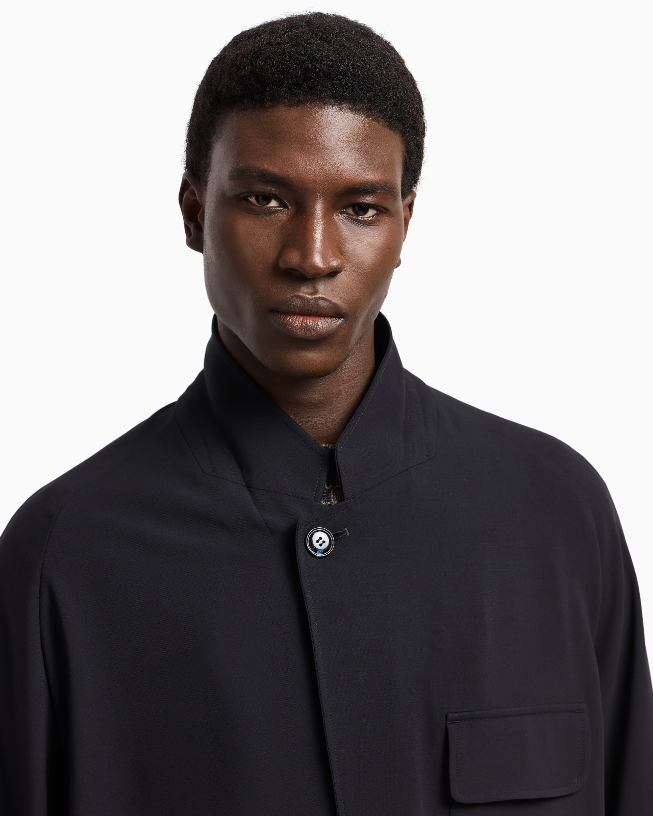 SINGLE-BREASTED JACKET IN PURE WOOL CRÊPE - 5