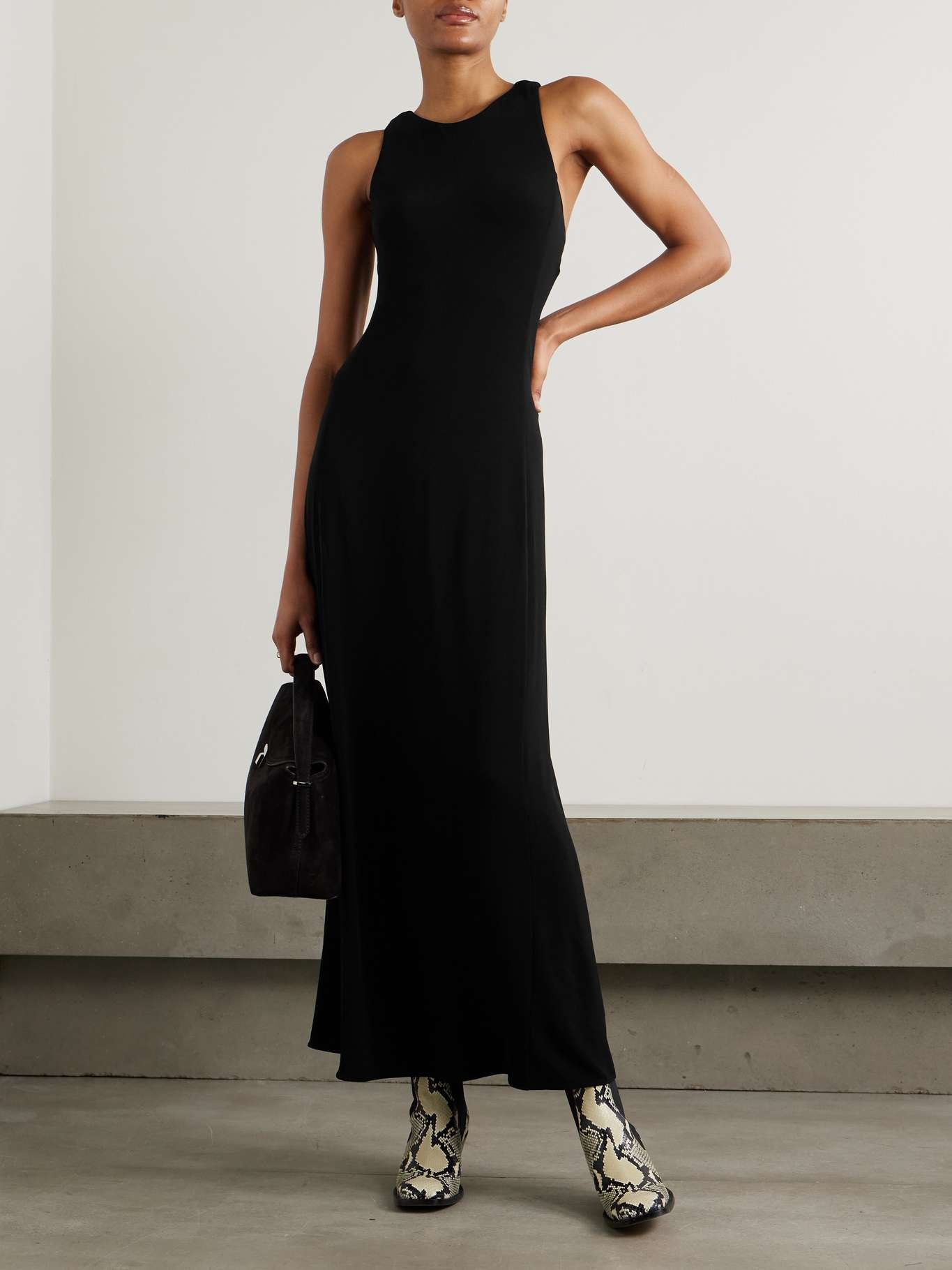 【Max Mara】POMPEI JERSEY SLEEVELESS DRESS Max Mara Pompei Sleeveless Jersey Dress in Black | Lyst