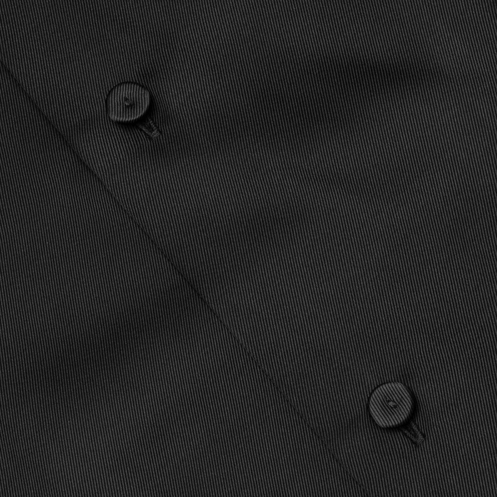 VISCOSE AND SILK TWILL SHIRT - BLACK - 4