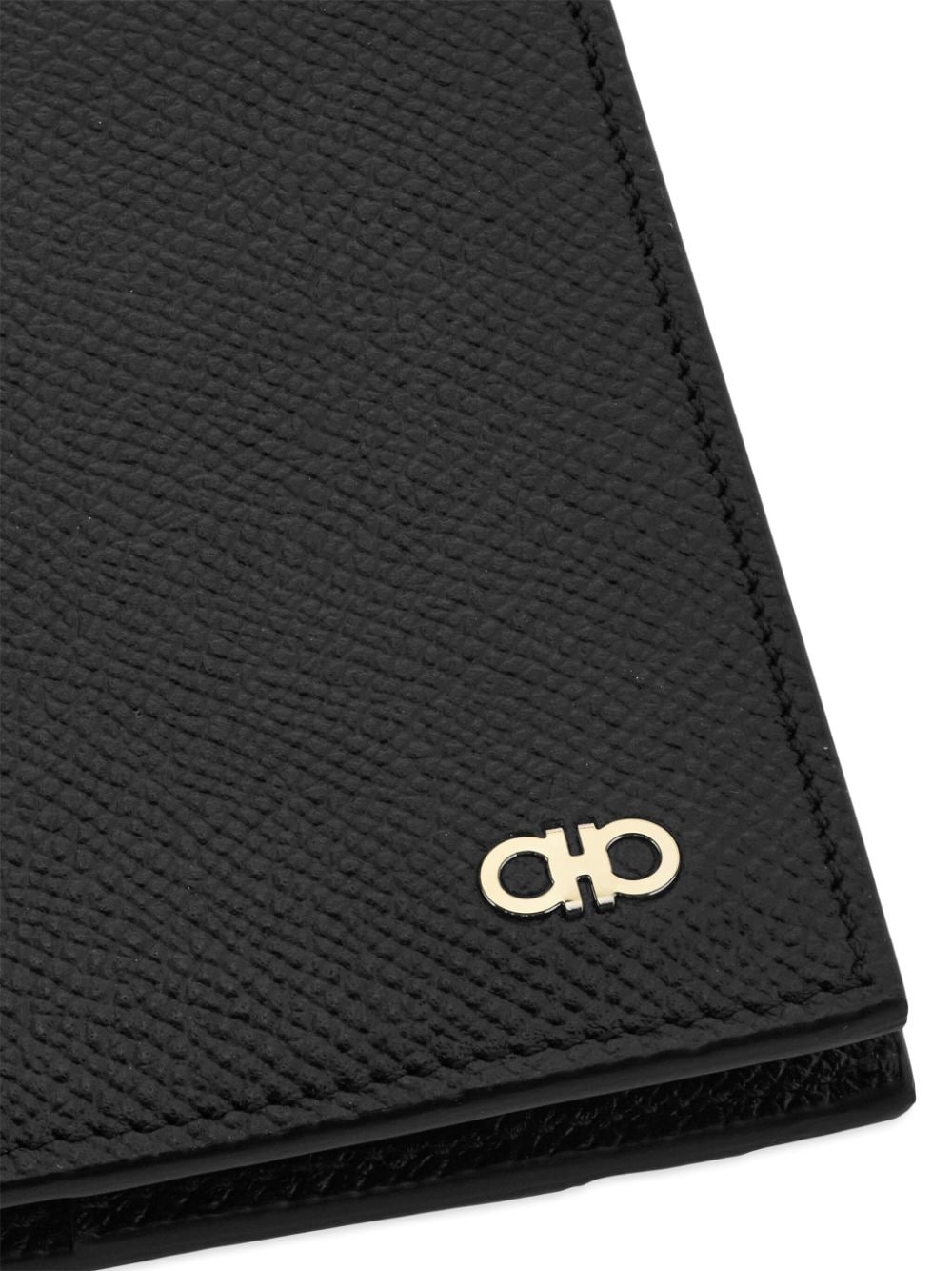 Gancini-plaque leather card holder - 5