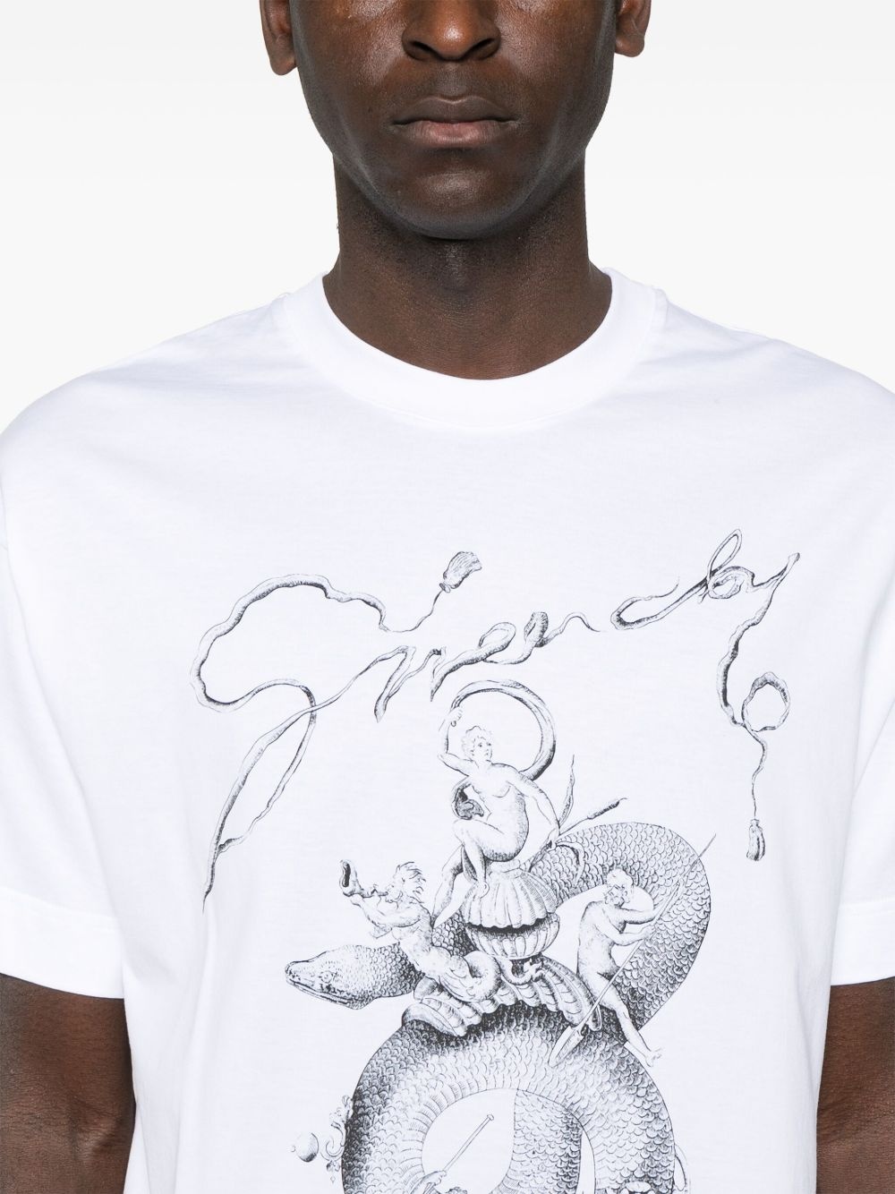 snake and chandelier-print T-shirt - 4