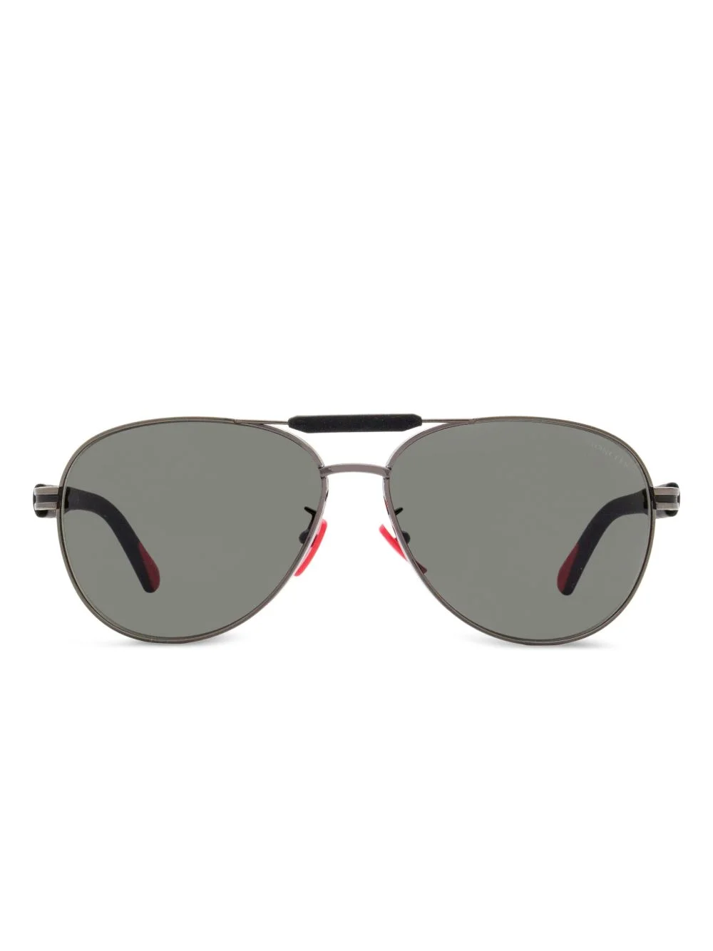 rubber effect pilot sunglasses - 1