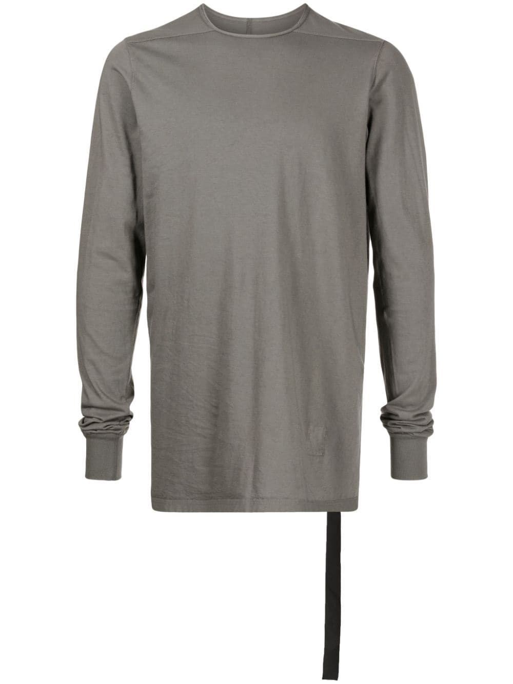 long-sleeve drawstring cotton T-shirt - 1