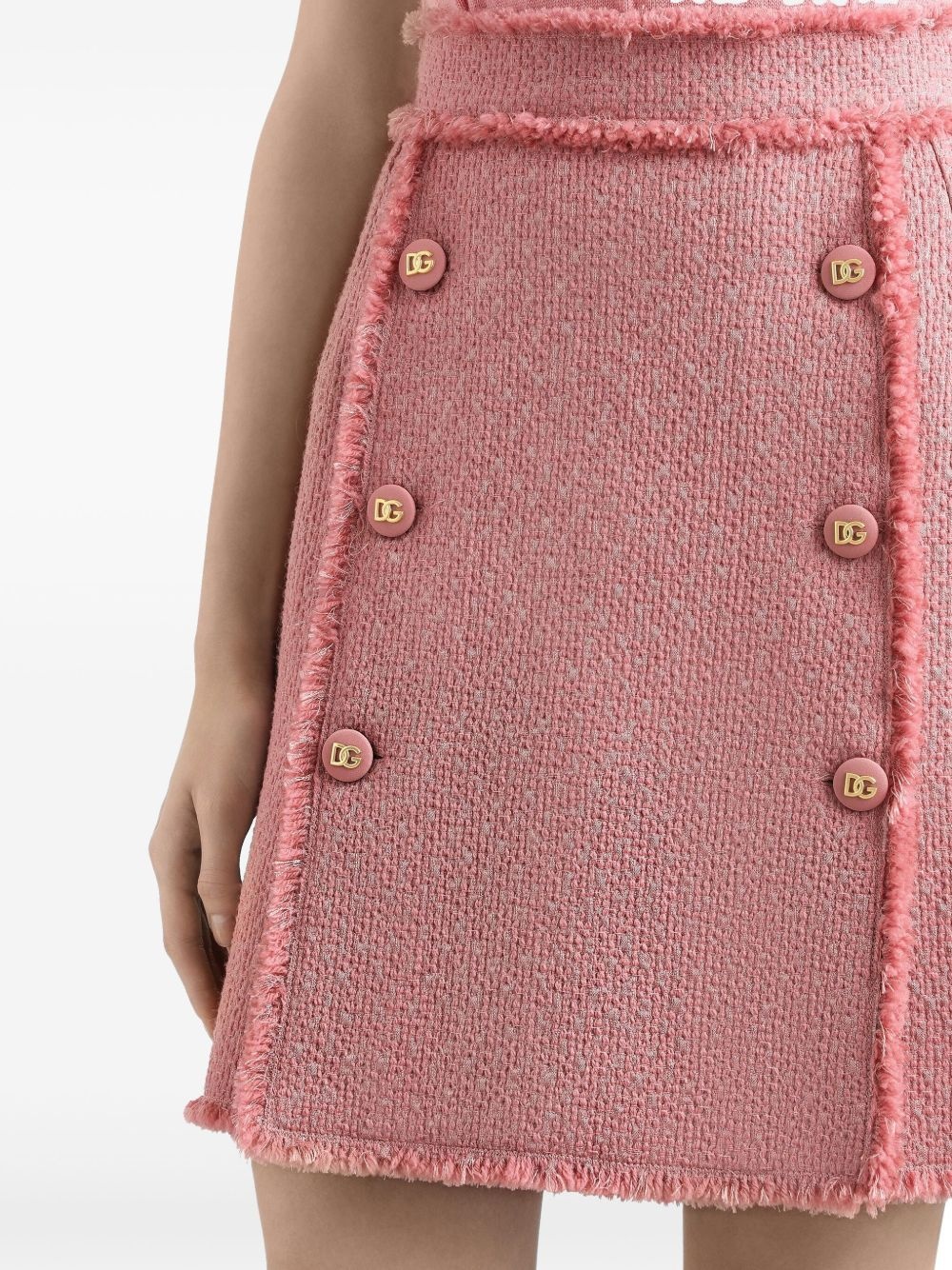 logo-engraved mini skirt - 4