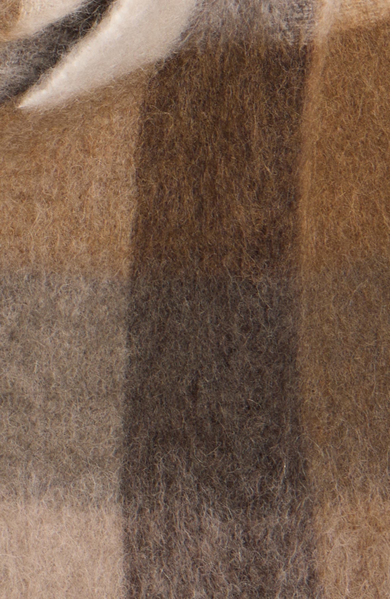 Acne Studios Vally Plaid Alpaca, Wool & Mohair Blend Scarf in Dark Brown/White/Brown at Nordstrom - 5