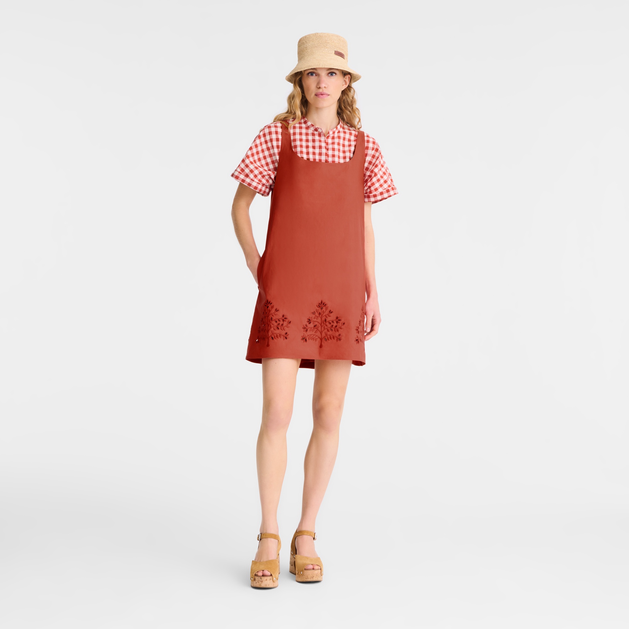 Dress Tomato - Embroidered canvas - 2