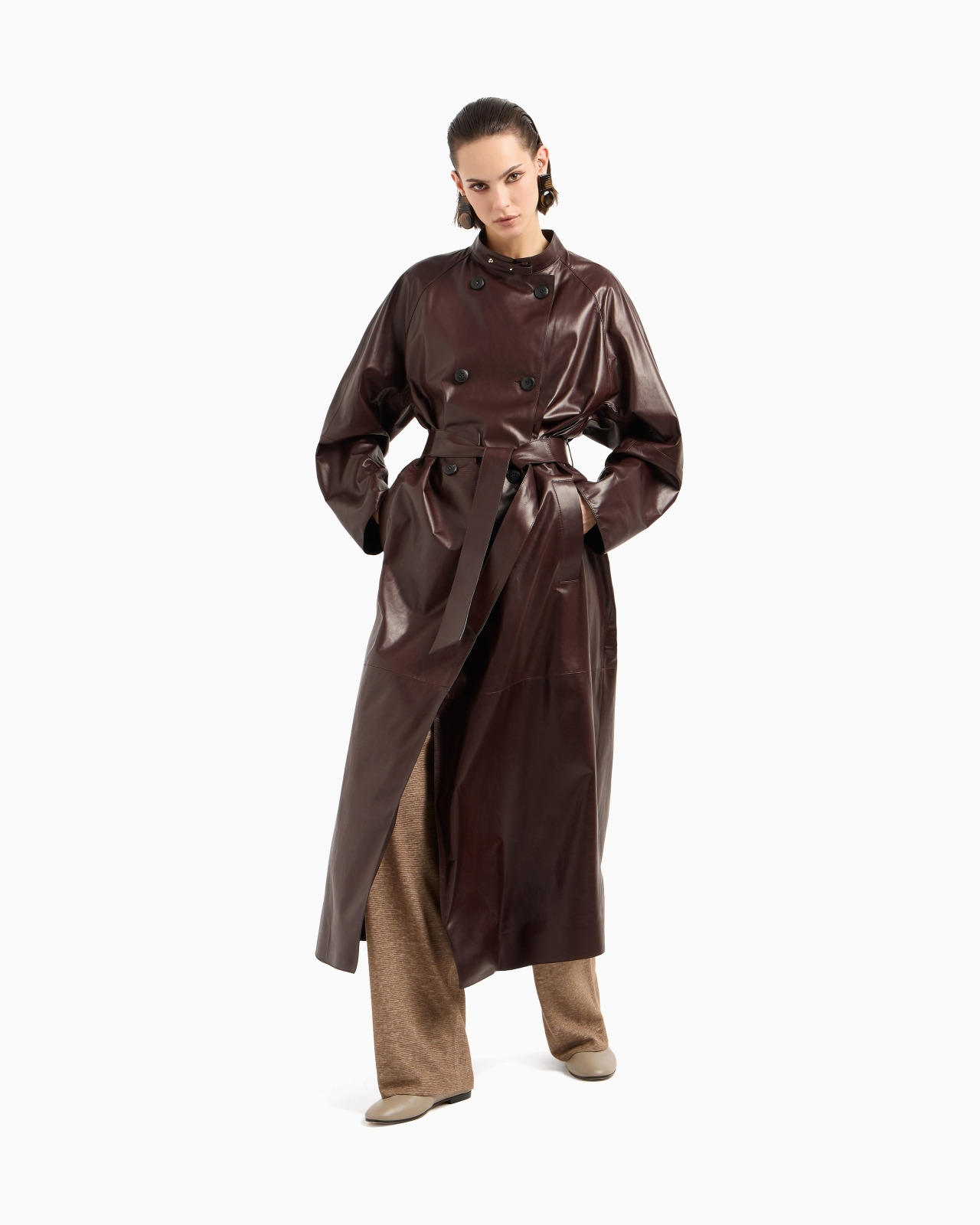 NAPPA LEATHER TRENCH COAT - 2