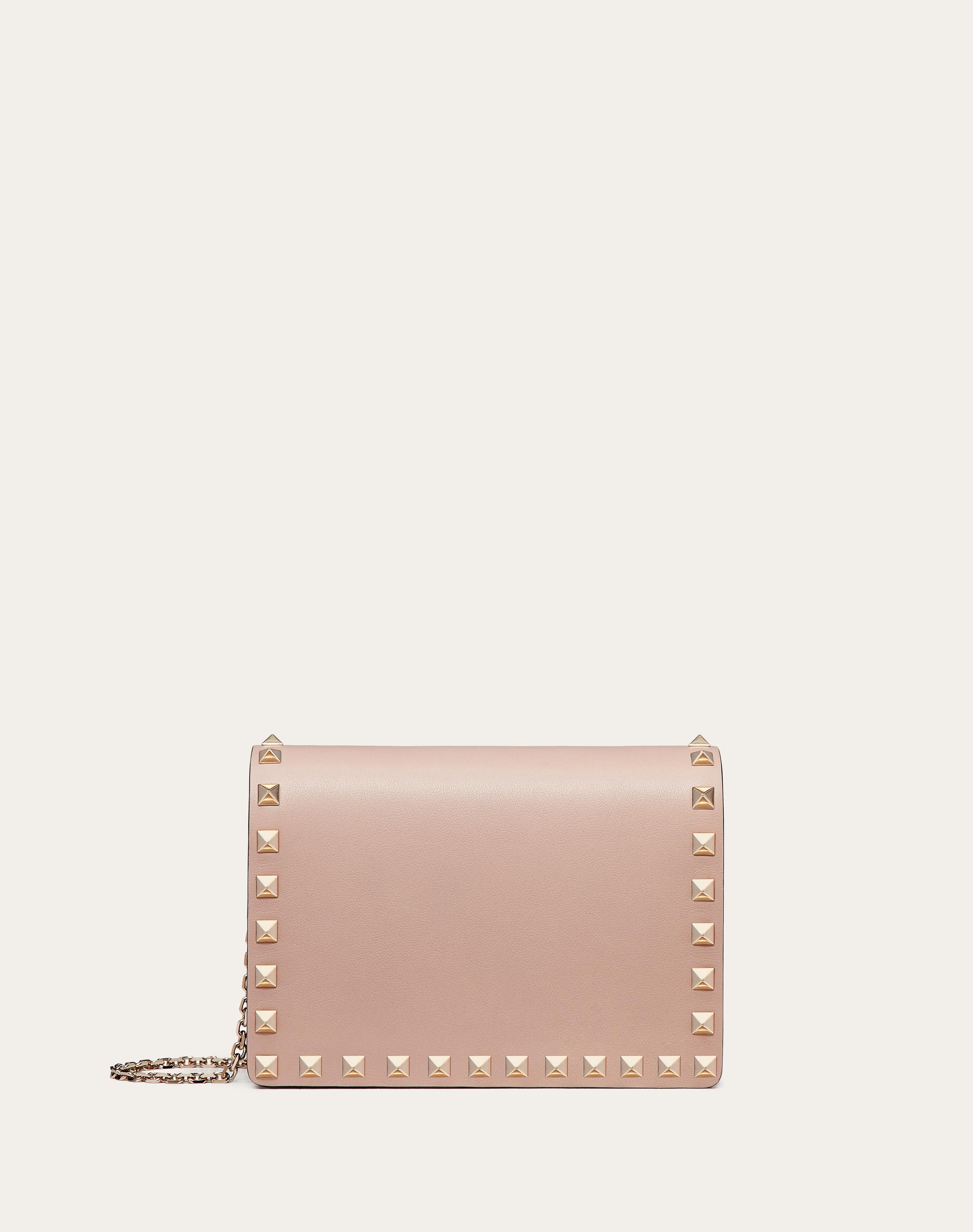 ROCKSTUD CALFSKIN CHAIN POUCH - 1