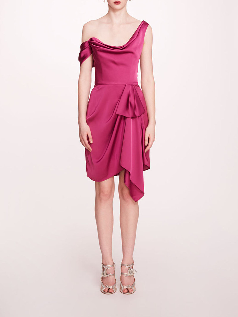 ASYMMETRICAL SATIN MINI DRESS 1
