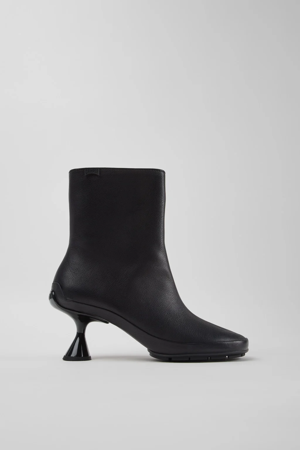 Right Left Black Leather Ankle Boots for Women. - 1