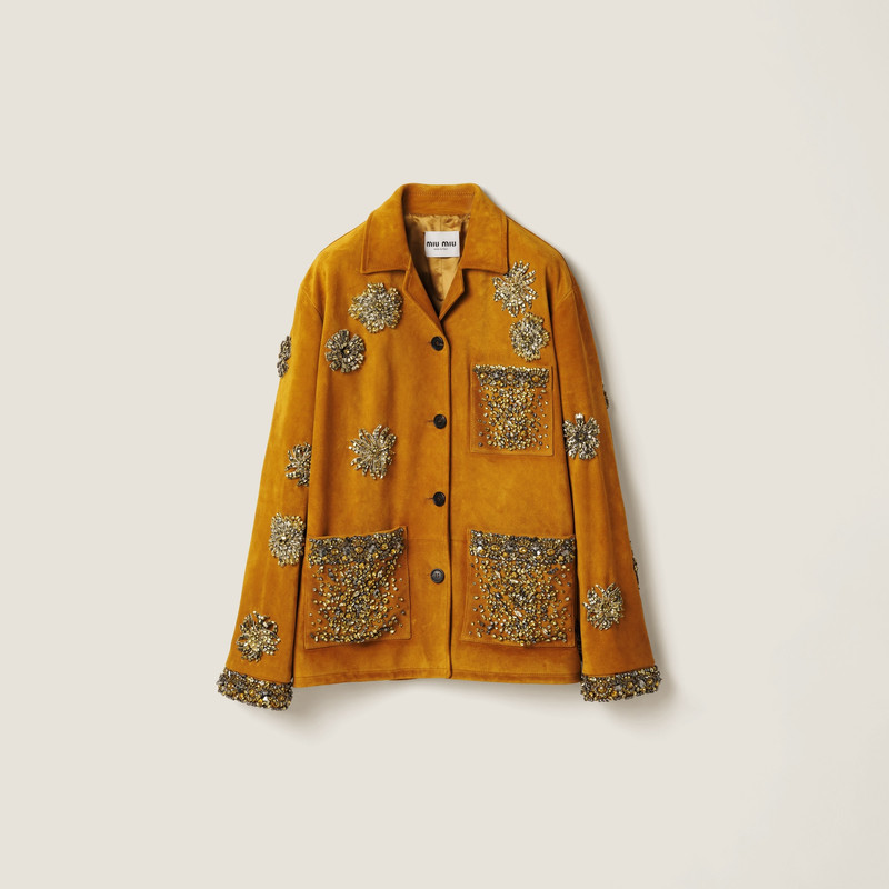 Miu Miu Embroidered suede jacket - MPG506_1422_F0R55_S_OOO