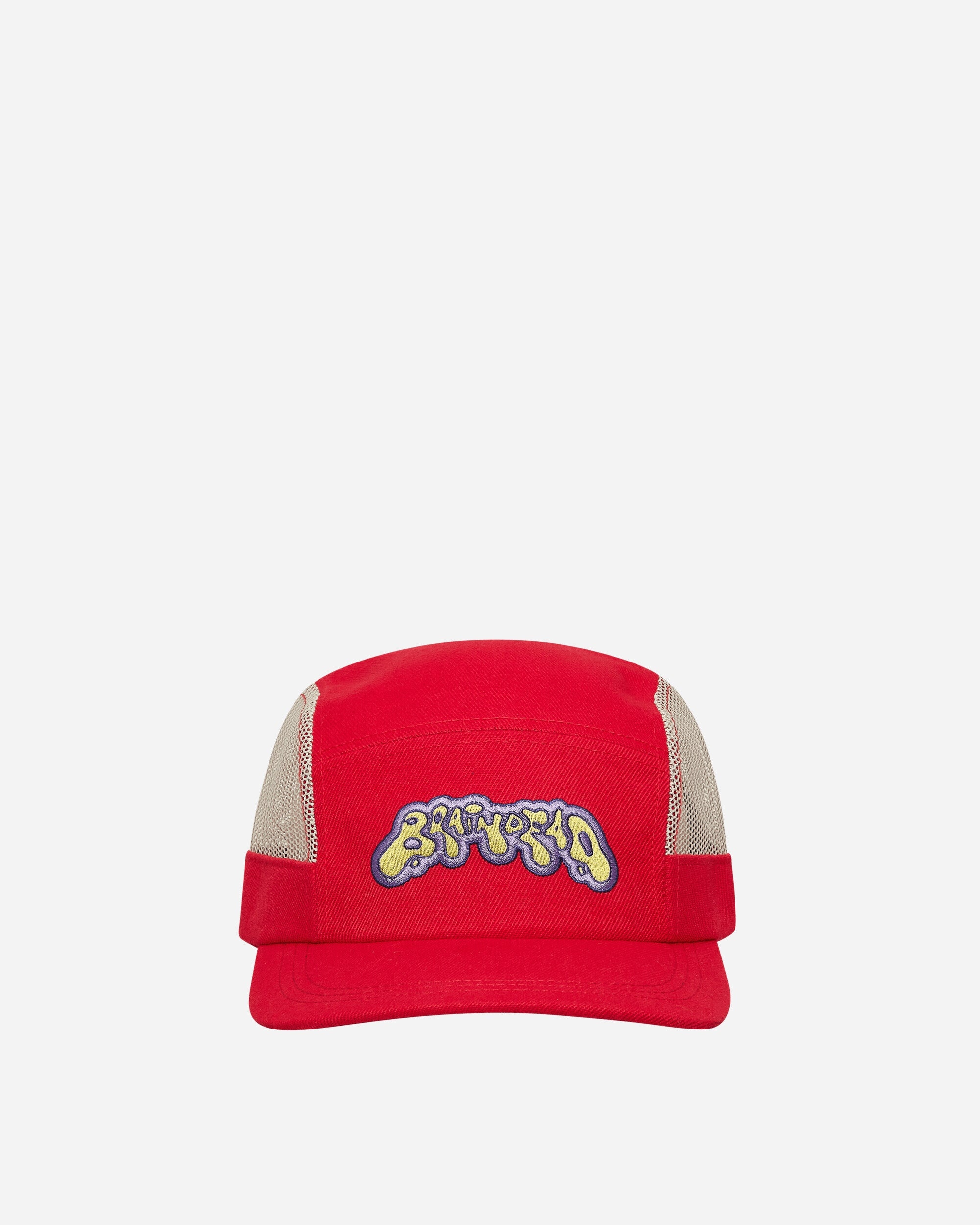Mesh Panel Camp Hat Red - 1