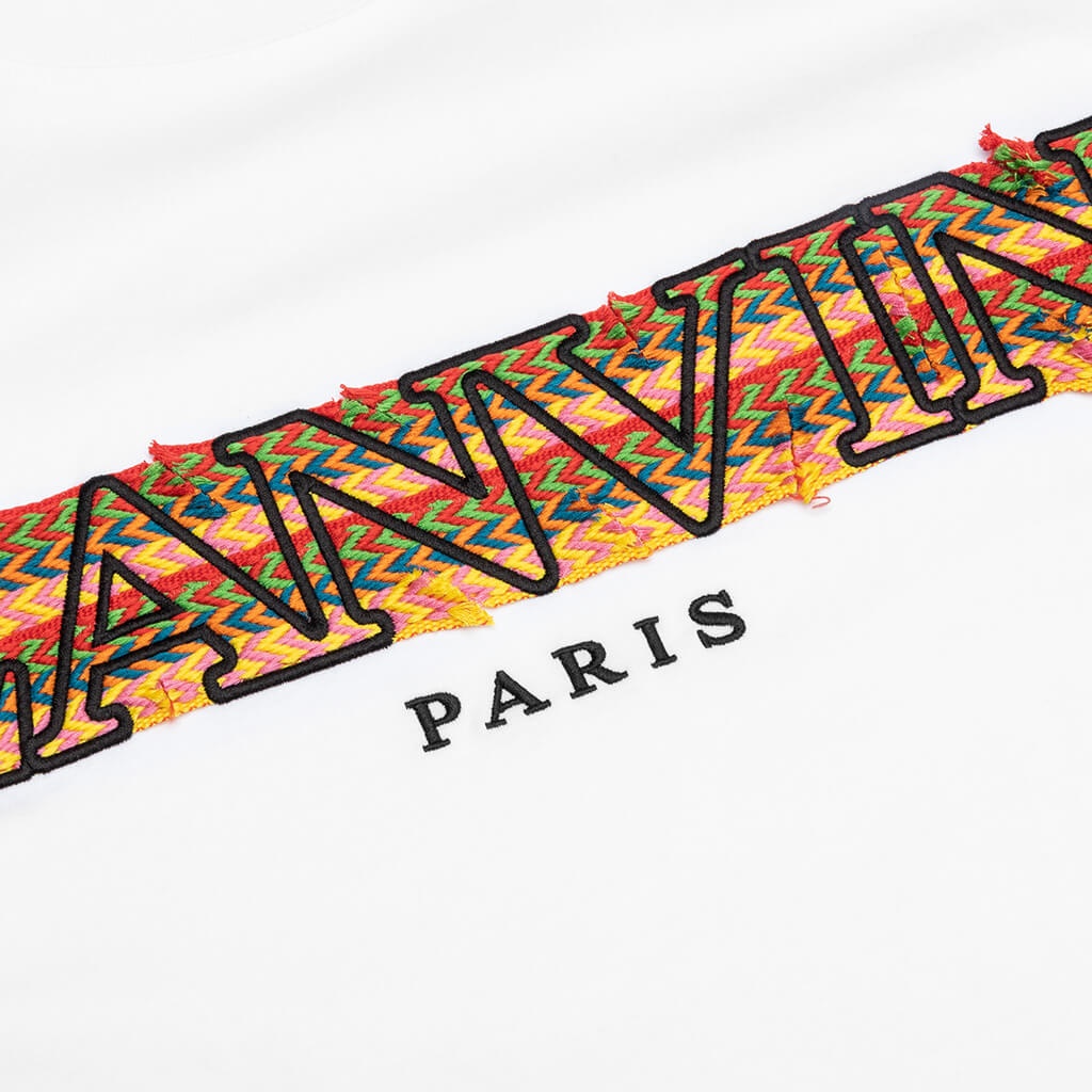 OVERSIZED LANVIN CURBLACE TEE - OPTIC WHITE - 3