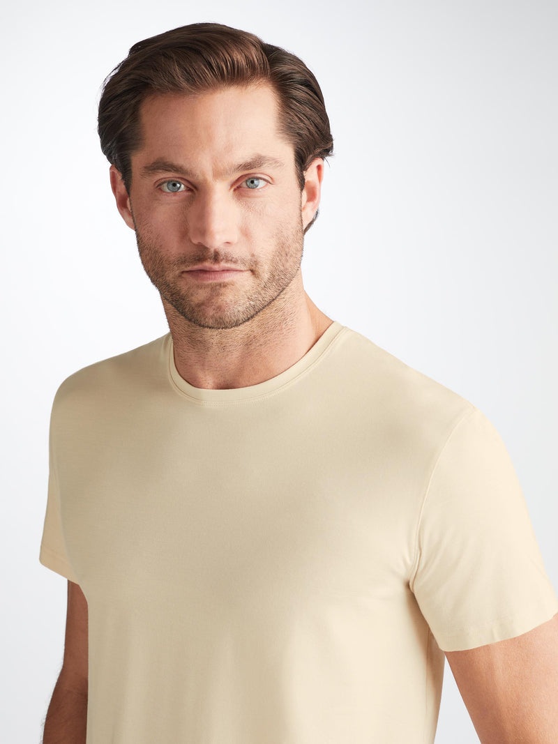 Men's T-Shirt Basel Micro Modal Stretch Ecru - 5