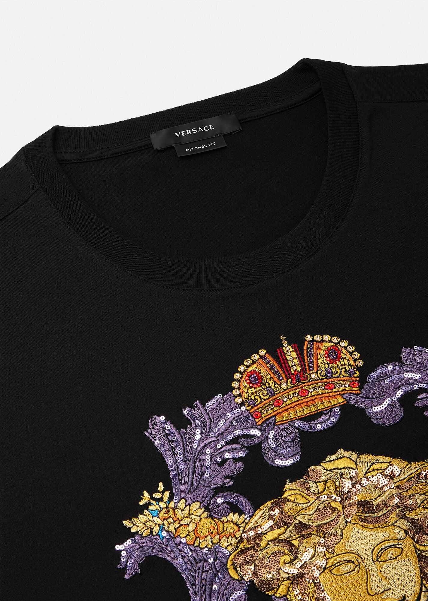 Medusa Embroidered T-Shirt - 4