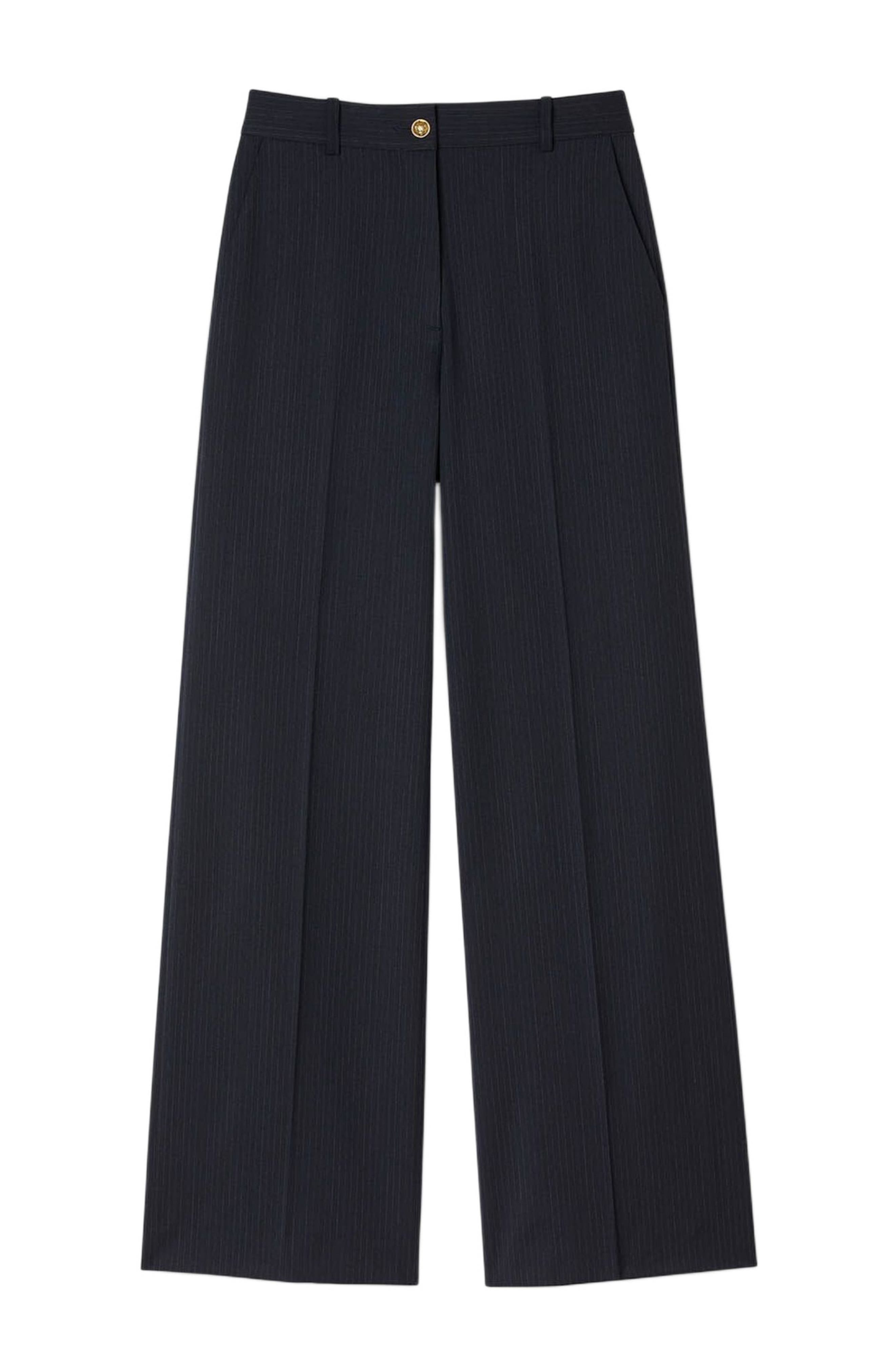 SANDRO Chalk-striped trousers in Navy Blue at Nordstrom - 5