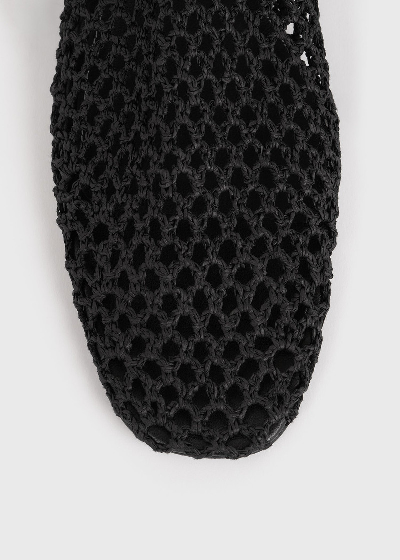 Crochet ballerinas black 5