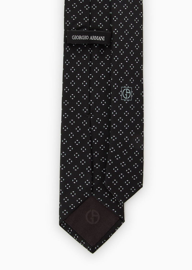 GIORGIO ARMANI ASV organic silk jacquard tie outlook