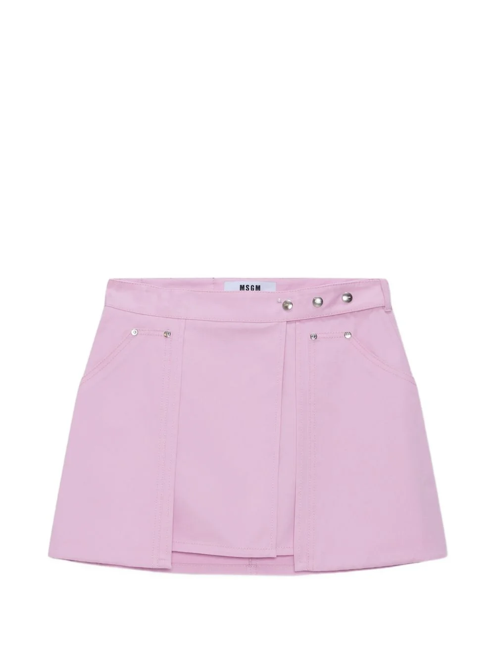 button trim mini skirt - 1