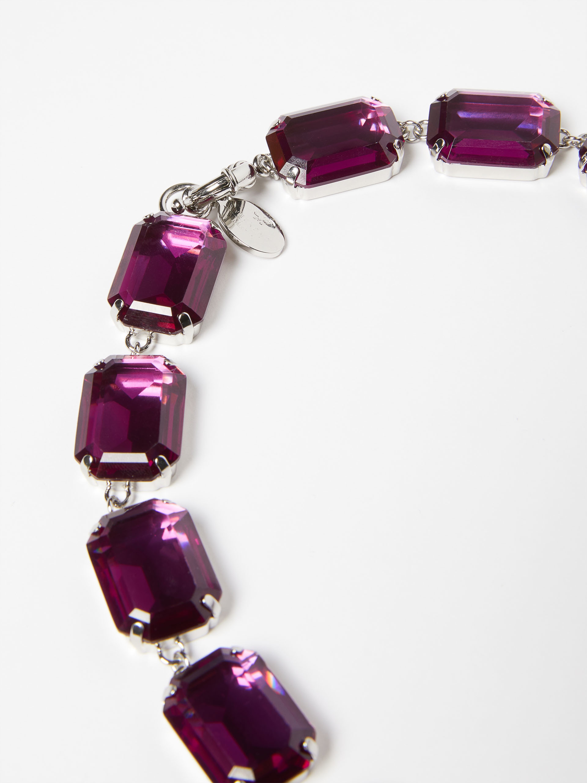 MERLOT Long necklace with bezels - 2