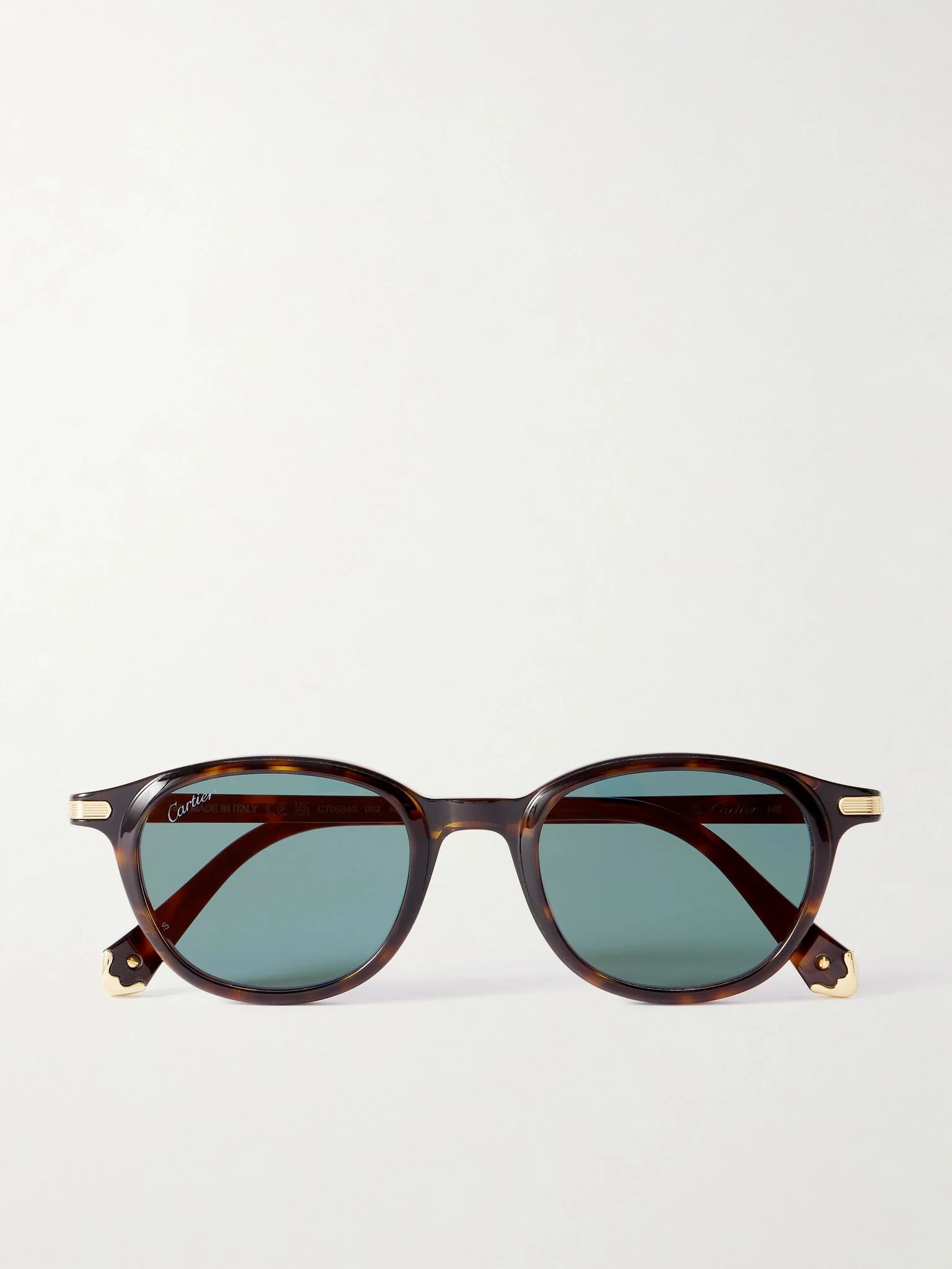 Round-Frame Tortoiseshell Acetate Sunglasses Tortoiseshell - 1