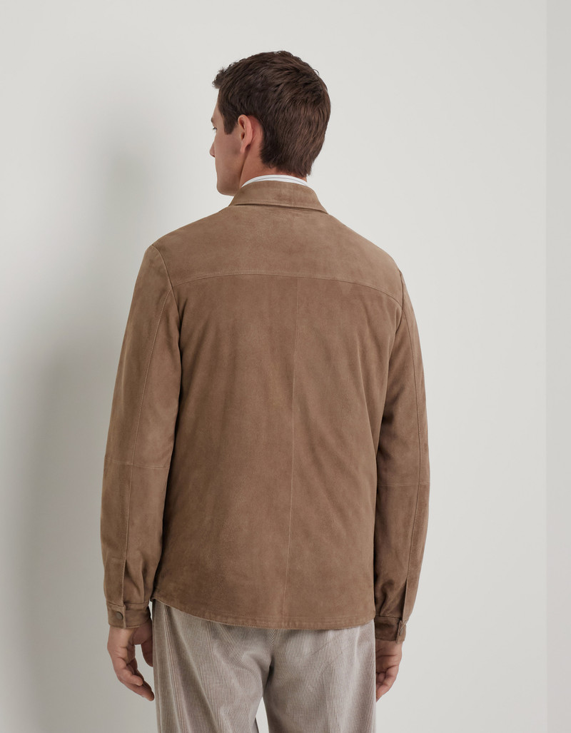SUEDE OVERSHIRT IN BISCUIT 4